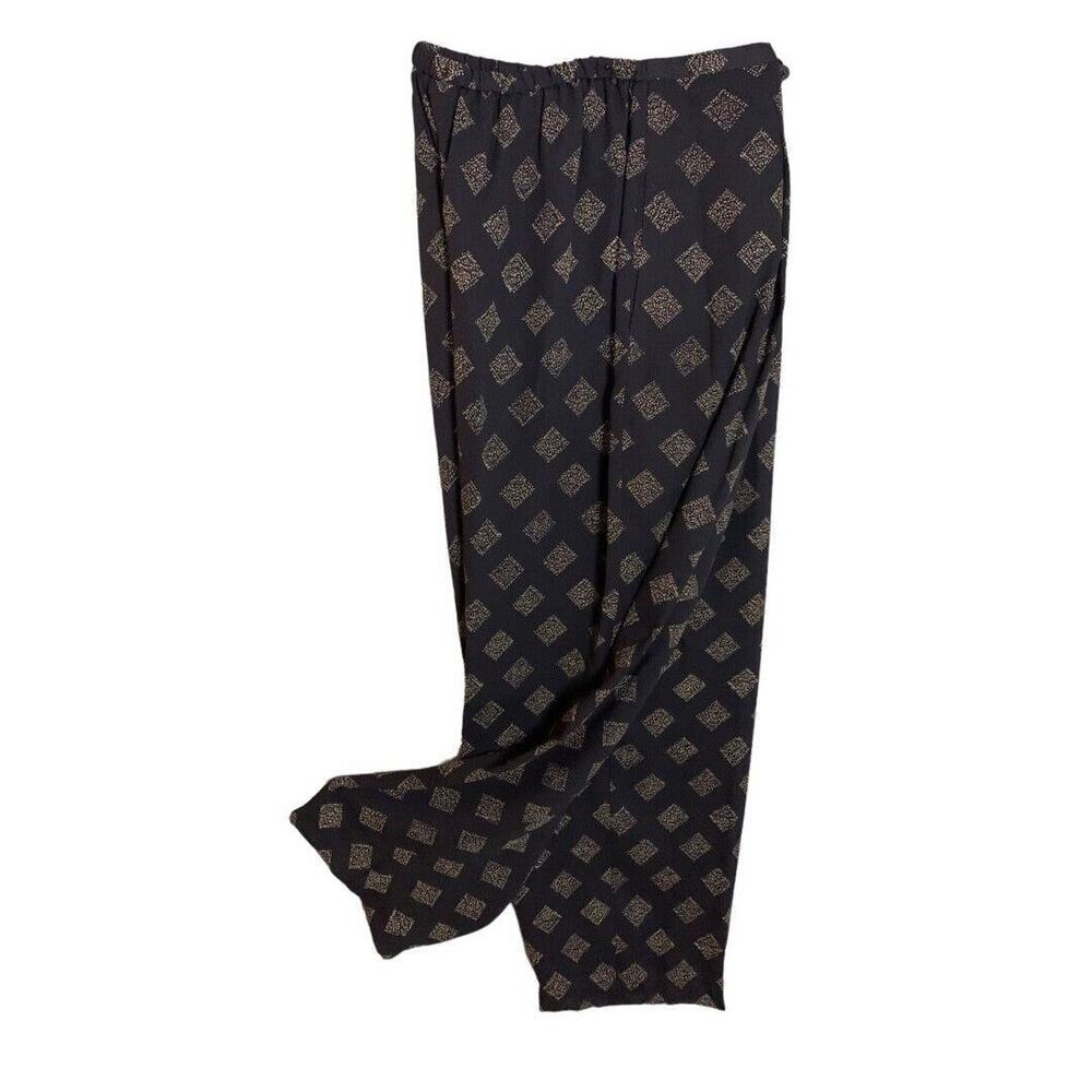 Size 8 Chaus Vintage Y2K Navy Blue Dressy Pants Pattern Lined